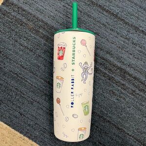Starbucks X Roller Rabbit Stainless Steel Tumbler Cup Holiday Christmas 2025
